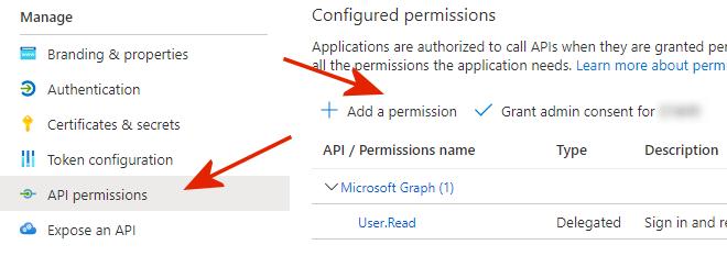 API permissions