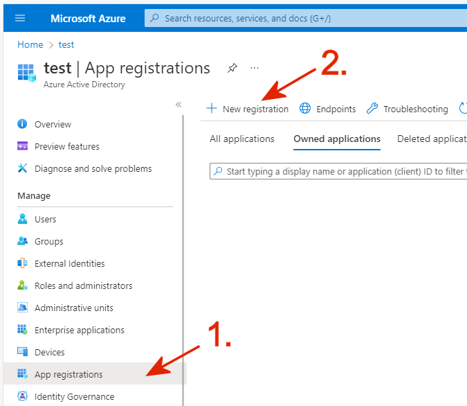 New app registration