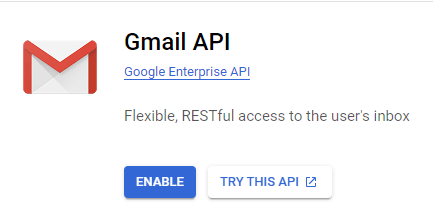 Search for Gmail API