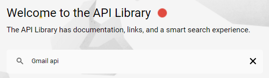 Search for Gmail API